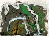 Emil Schumacher, G-2/1988, 1988, Gouache on card