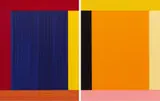 Anima Mundi 8-2 II by Imi Knoebel, 2014/2016, 2-part work: each acrylic on plastic panel, collaged. Each, sold Nov 2019