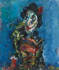 Marwan, Marionette, 1980, Gouache, watercolour and pencil on card