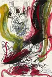 Walter Stöhrer, Wir sind des Puppenmeisters Kinder..., 1997, Gouache on original drypoint etching and 18 drypoint etchings about poems by Jörg Stöhrer