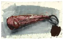 Dieter Krieg, Untitled, 1984, Acrylic on paper on card. Approx