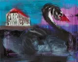Gammeldok mit Svane by Rainer Fetting, 1996, Oil on canvas, sold Nov 2019