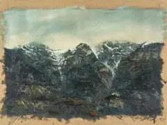 Alpenstück III by Ralph Fleck, 1980, Oil on canvas, sold Nov 2019
