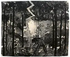 Jutta Koether, Nach Botticelli die Ausweidung, 2007, Acrylic on canvas. Ca