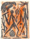 K Faust Reif by A. R. Penck, 1997, Oil crayon and acrylic on paper, sold Nov 2019