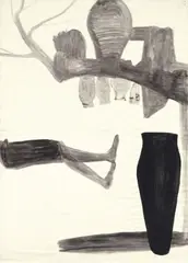 Untitled by Silvia Bächli, 1988, Gouache on paper, sold Nov 2019