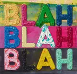 Mel Bochner, Blah Blah Blah, 2017, Monoprint with collage and etching with embossing on card