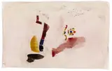 10.3.63 pi by Julius Heinrich Bissier, 1963, Egg oil tempera and gold paint on fine canvas 16.2/, offered Nov 2019