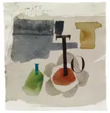 21. Jan 61 T by Julius Heinrich Bissier, 1961, Watercolour on laid paper, sold Nov 2019