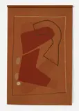 Max Burchartz, Ohne Titel, 1950s, Colour silkscreen on brown velour fabric