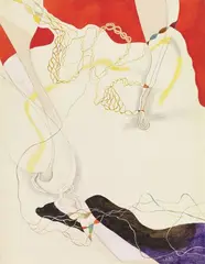 Carl Buchheister, Lamellen-Komposition, 1949, Watercolour, lacquer, pencil, crayon on paper