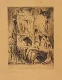 Lyonel Feininger, The Gate (Das Tor), 1912, Etching on wove paper