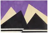 Hermann Glöckner, Ohne Titel (Violett, Schwarz, Weiß), Gouache on folded paper