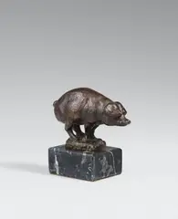 Stehendes Schwein by August Gaul, Circa 1914, Bronze, offered Nov 2019