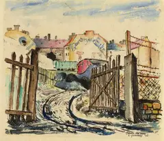 Berlin-Schöneberg by Carl Grossberg, 1922, Watercolour and India ink on thin laid paper, offered Nov 2019