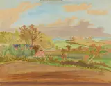 Angeliter Landschaft im Herbst by Erich Heckel, Watercolour and graphite on laid paper, offered Nov 2019