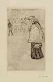 Edvard Munch, The Sailor's Bride (Straßentype), 1902, Etching on Simili Japan