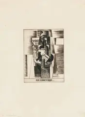 Louis Marcoussis, Le Comptoir, 1920, Etching on wove paper