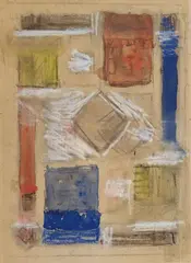Bart van der Leck, Ohne Titel, Circa 1930, Watercolour, coloured chalk, and charcoal on drawing paper