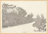 Giorgio Morandi, La strada bianca, 1933, Etching on thin Indian paper, laid down on firm wove paper