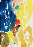 Ernst Wilhelm Nay, Halb Gelb - Halb Blau, 1965, Watercolour on watercolour paper