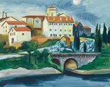 Max Pechstein, Saint-Vincent in Hendaye, 1931, Gouache auf festem Papier