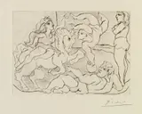 Pablo Picasso, Le Cirque. Répétition, 1933, Etching on Montval laid paper with watermark "Vollard"