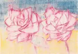 Rosen by Christian Rohlfs, 1935, Colour chalk on grained watercolour card with watermark "P M FABRIANO", offered Nov 2019