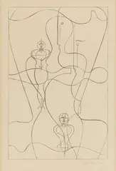 Oskar Schlemmer, Figurenplan, 1919/1920, Lithograph on machine-made laid paper