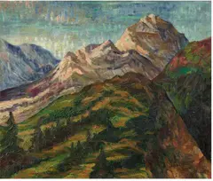 Eberhard Viegener, Berglandschaft im Kanton Uri, 1912, Oil on canvas
