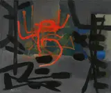Vordringendes Rot by Fritz Winter, 1953, Oil on canvas, sold Nov 2019