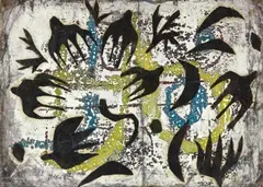 Simon Hantaï, Untitled, 1949, Oil on canvas