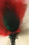 Frau Komm by Otto Piene, 1972, Gouache and traces of fire on card, sold Nov 2019