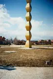 Untitled (Brancusi, Die unendliche Säule, Targu Jiu) by Günther Förg, 2001, Chromogenic print on fibreboard under UV-protective foil, sold Nov 2019