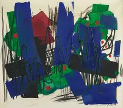 Untitled by Fritz Winter, 1958, Oil on canvas, sold Nov 2019