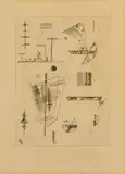 Wassily Kandinsky, Erste Radierung für die Editions "Cahiers d'art", 1930, Drypoint etching on copperplate printing paper