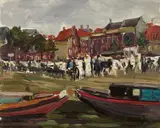 Max Liebermann, Studie zum "Rindermarkt in Leiden"