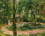 Max Slevogt, Kinder am Weiher (Garten in Godramstein), 1909, Oil on canvas