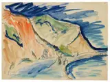 Hiddenseeküste by Erich Heckel, 1912, Watercolour and chalk drawing on drawing paper, offered Nov 2019