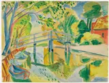 Max Pechstein, Mühlengraben, 1922, Watercolour on paper