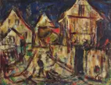 Häuser in Soest by Christian Rohlfs, Circa 1918, Oil on canvas, offered Nov 2019