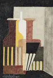 Amédée Ozenfant, Nature morte devant une fenêtre, 1922, Pastel and graphite on laid paper