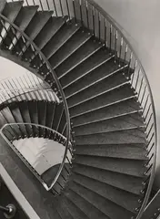Max Baur, Treppe im Justizgebäude, Paderborn, Probably 1930s, Vintage ferrotyped gelatin silver print