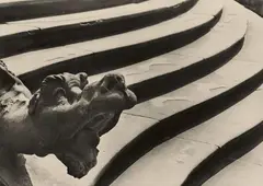 Max Baur, Treppe zum Schloss, Veitshöchheim, Probably 1930s, Vintage ferrotyped gelatin silver print