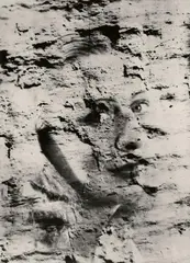 Marcel Lefrancq, Haunted Eyes (from the series: Aux mains de la Lumière), 1947, Vintage ferrotyped gelatin silver print