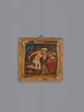 Flemish, A late 17th century polychrome terracotta relief of the penitent Saint Jerome, This relief depicts the kneeling Saint Jerome dressed in a loincloth in a rocky landscape. The lion accompanies him as his identifying attribute alongside an arrangement of books, a crucifix and a cardinal's hat. With a diagonal hairline crack to the upper left, the upper right corner replaced with plaster. Mounted in a wooden frame. H 16.5, W