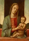 attributed to Alvise Vivarini, The Virgin and Child, Oil on panel
