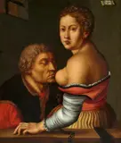 copy after Georg Pencz, Cimon and Pero, Oil on canvas (relined)