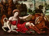 Diana by circle of Jan Massys, Oil on panel, sold Nov 2019