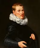attributed to Thomas de Keyser, Portrait of a Young Man in a White Ruff, Oil on panel mounted on an additional panel